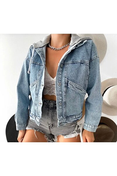 MUG collection Jachetă de blugi cu glugă pentru femei