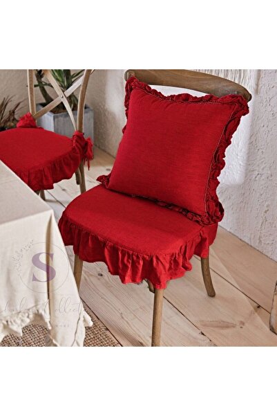 shules collection KIRMIZI RENK EL YAPIMI BULDAN YIKANMIS KETEN 4 TARAFI FIRFI...