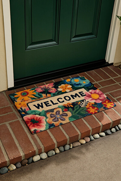 Valerine Life Floral Yellow Daisy Digital Printed Welcome Doormat 45X70Cm