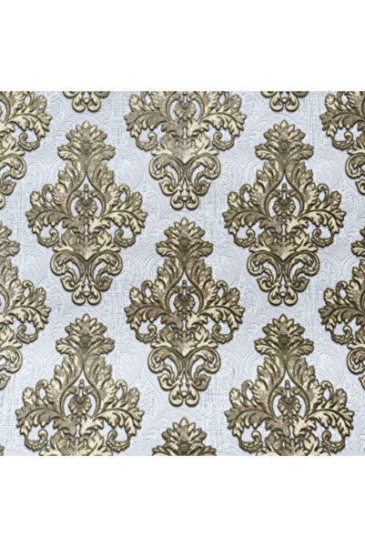 MallDeco Tapet clasic, auriu, model de dormitor Roua