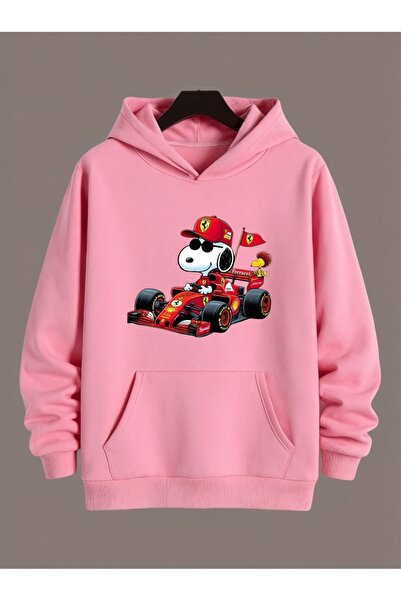 ArtYus Unisex Snoopy Ferrari Colorat Special cu imprimeu Bumbac supradimensio...