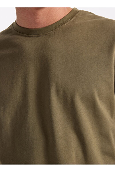 Lee Cooper Round Neck Khaki Men's T-Shirt 261 Lcm 242001 Hevass Khaki