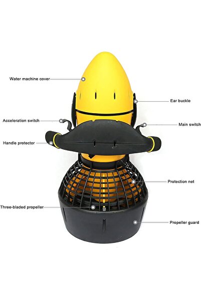 Sonled Underwater Sea Scooter, Electric 300W Underwater Scooter, Battery Included for Water Sports,