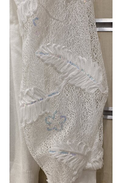 Park Moda Πλεκτό πουλόβερ με λεπτομέρειες από δαντέλα και πούλιες στα μανίκια