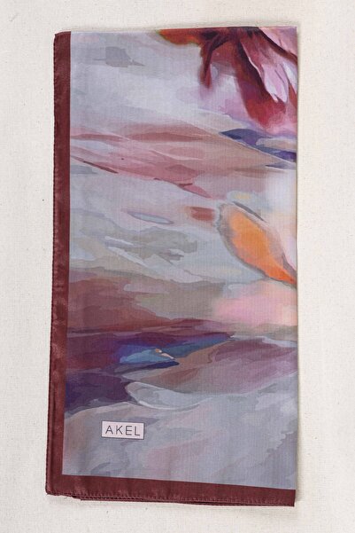 Akel Ψηφιακό κρυστάλλινο μοτίβο κασκόλ 95x95 – Παστέλ μοτίβο-6