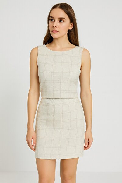 MEZZURA Fusta tricotată cu model 1504-26k