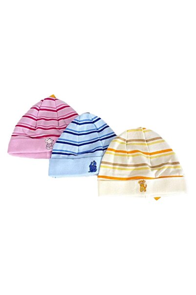 OEM Rossmann Babydream Baby Cotton Beanies Set, Size 50/56, Multicolor, Pack of 3 - Soft, Unisex