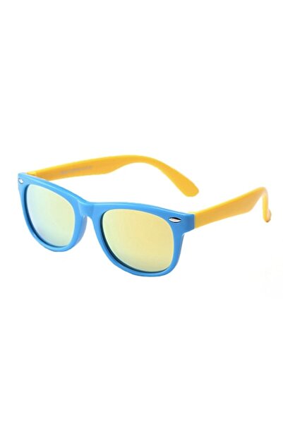 Optim Solution Ochelari de soare pentru copii, protecție UV, flexibili și durabili, lentile polarizate, galben-albastru deschis