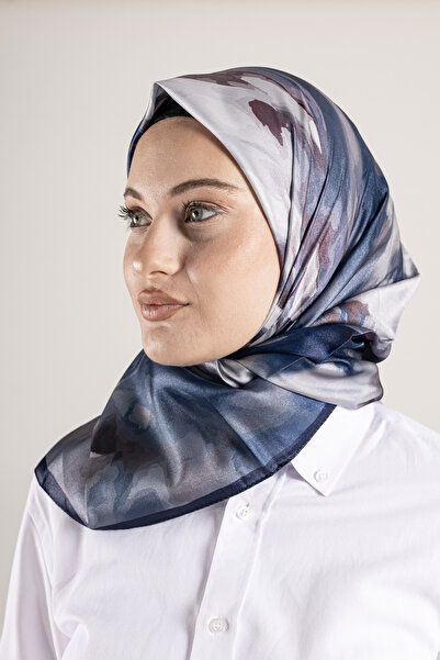 Akel Ψηφιακό κρυστάλλινο μοτίβο κασκόλ 95x95 – Παστέλ μοτίβο-6