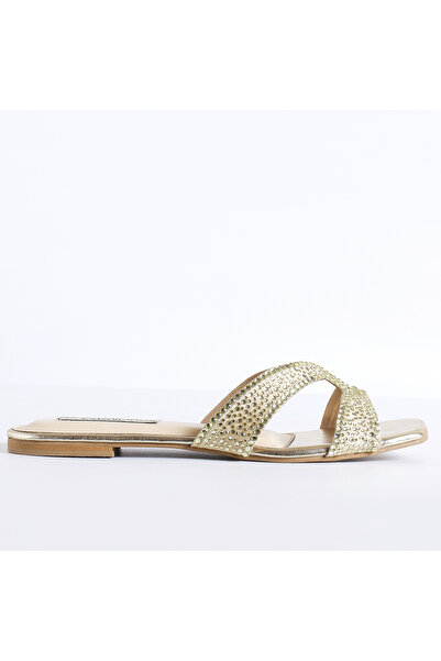 crystalicious Sapphire Handcrafted Chic & Comfort Rhinestones Women Flat Sandal Non-Slip For Day-To-Night Wear