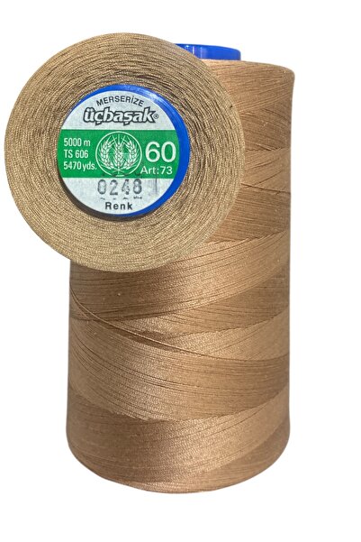 BİGÜMEX خيط خياطة ثلاثي الرأس 60NO خيط قطني ممرسر 5000 متر قطعة واحدة