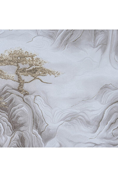 MallDeco Tapet 3D din vinil bej, model bonsai