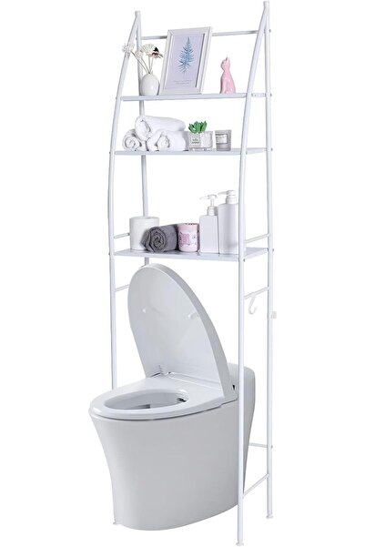 Generic Sulfar Bathroom Storage Shelf 3 Tier, Toilet Storage Rack Easy To Assemble Toilet Bathroom Shelf No