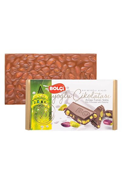 Bolçi Sütlü Antep Fıstıklı Beyoğlu Çikolatası 150g