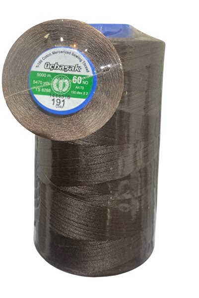 BİGÜMEX خيط خياطة ثلاثي الرأس 60NO خيط قطني ممرسر 5000 متر قطعة واحدة