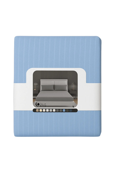 Kovar King Size 3pcs Fitted Bed Sheet Set 200X200cm With Pillow Cover 50X75cm- Light Blue
