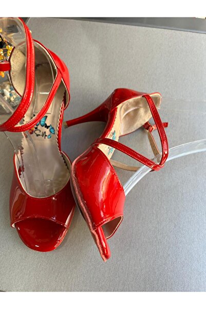 bitangosu Red Patent Leather Closed Heel 8.5 cm 13 Pont Tango, Dance and Ballroom Shoes