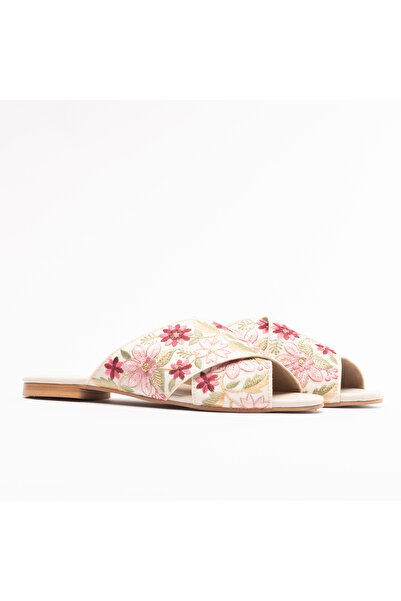 crystalicious حذاء مسطح نسائي من الدانتيل الوردي مصنوع يدويًا من قبل شركة أرت...