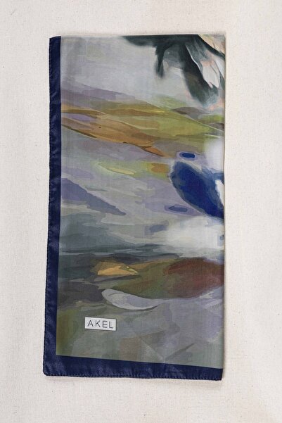 Akel Ψηφιακό κρυστάλλινο μοτίβο κασκόλ 95x95 – Παστέλ μοτίβο-6