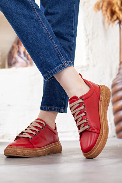 Adım Adım Mammamia Women's Genuine Leather Extra Comfortable Casual Shoes