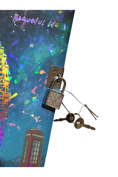 Limmy Starry Night Diary (Journal) Lockable Notebook 80 Sheets - Amusement Park