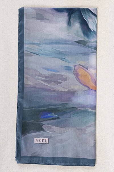 Akel Ψηφιακό κρυστάλλινο μοτίβο κασκόλ 95x95 – Παστέλ μοτίβο-6