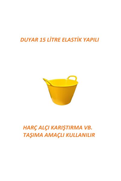 Duyar ELASTİK KOVA HARÇ ALÇI KARIŞTIRMA TAŞIMA İŞLERİNDE 15 LİTRE KOD :350 1 ...
