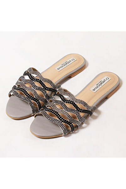 crystalicious Aarna Rhinestone Flats Handcrafted by Artisticas Cruelty-Free Glamour for Day-to-Night Elegance