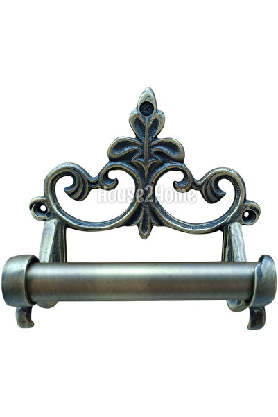 HOUSE2HOME Handmade Brass Toilet Paper Holder Antique