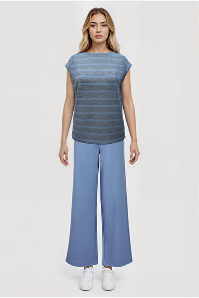 WESTMARK LONDON Light Grey Crew Neck Glitter Short Sleeve Women's T-Shirt Sky Glitter S/S Top