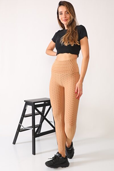 Alışveriş Sokağı Κολάν κηρήθρας εξαιρετικά ψηλόμεσο βαμβακερό