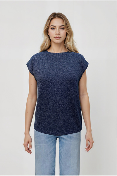 WESTMARK LONDON Γυναικείο μπλουζάκι με κοντό μανίκι σε μπλε ναυτικό χρώμα