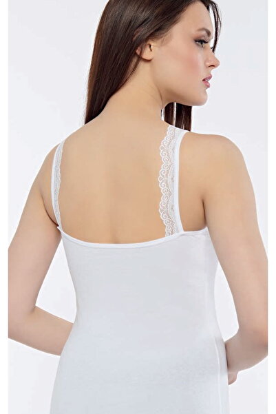 SEVGİ Likralı geniş askılı omuz dantel atlet