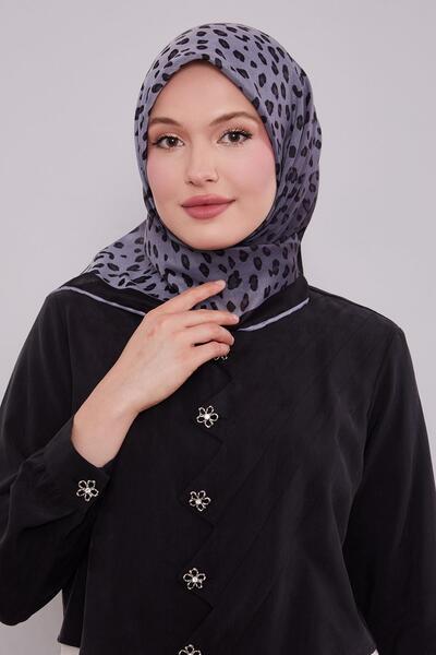 Levidor Indigo Leopard Pattern Soft Scarf