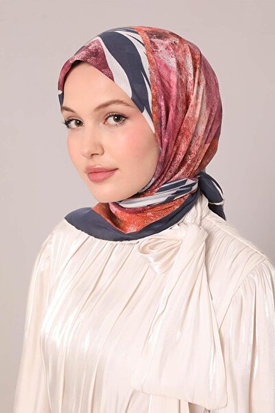 Levidor وشاح قطني بنمط الحمار الوحشي باللون الأزرق الداكن