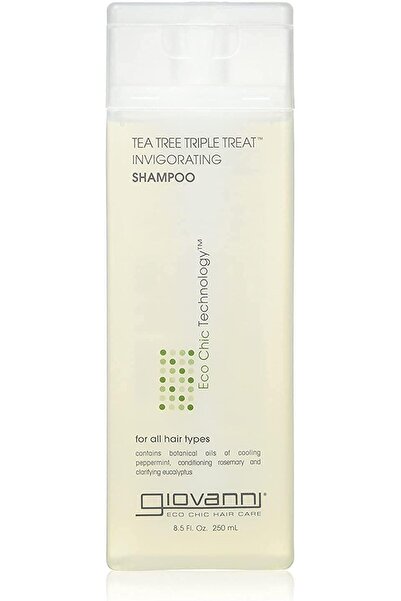 Giovanni شامبو شجرة الشاي المنعش الثلاثي العلاج - النعناع المنعش والأوكالبتوس وإكليل الجبل، هيل