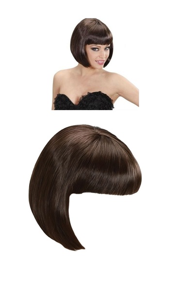 Practika شعر مستعار قصير للحفلات باللون البني