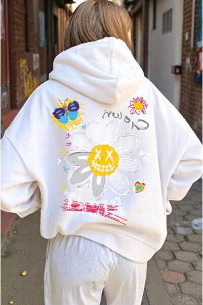 ArtYus Unisex X Papatya Colorat Special cu imprimeu Bumbac supradimensionat c...