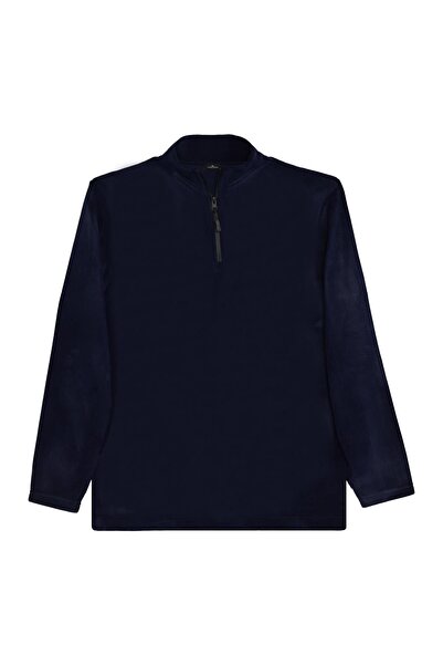 Tudors Unisex 3'lü Paket Bordo-Lacivert-Füme Standart Fit Tüylenme Yapmayan Soğuk Geçirmez Polar Sweatshirt