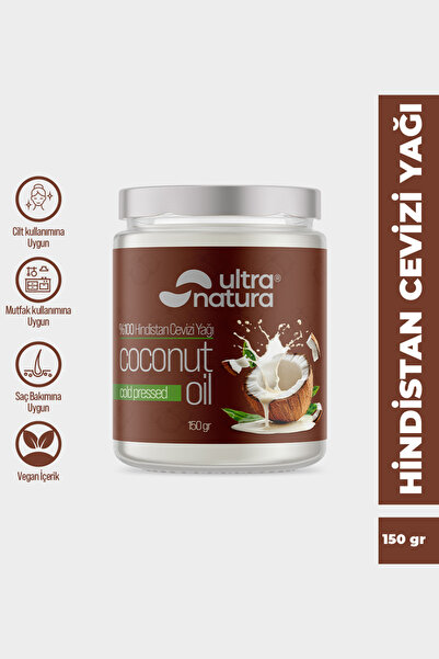 ultranatura Soğuk Sıkım Organik Hindistan Cevizi Yağı - 150 gr