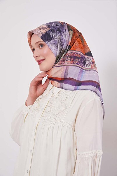 Levidor Λαδί πράσινο καρό βαμβακερό κασκόλ