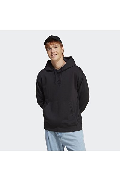 adidas Men's Black All SZN HD Hoodie 2XL - Relaxed Fit, Fabric, Adjustable Hood