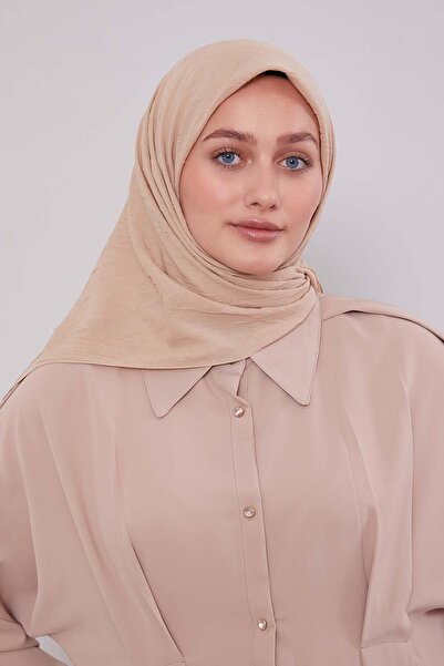 Levidor Latte Kraş Chiffon Scarf