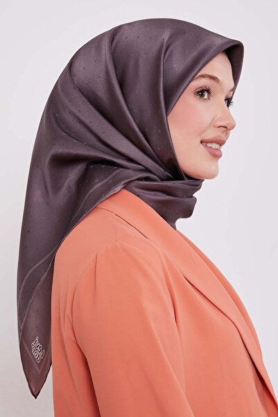 Levidor Rose Speckle Pattern Monogram Silk Scarf