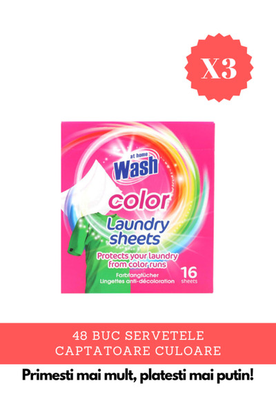 At Home 3X Servetele Captatoare Culoare 16buc, 48buc in pachet