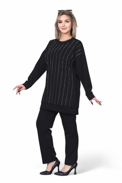 NEWCO Modal Fabric Stone-Embroidered Comfortable and Flexible Fit Double Top and Bottom Set Battal -1645P