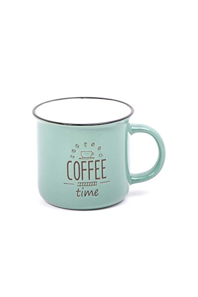 Cafu كوب خزفي أخضر وأبيض 400 مل