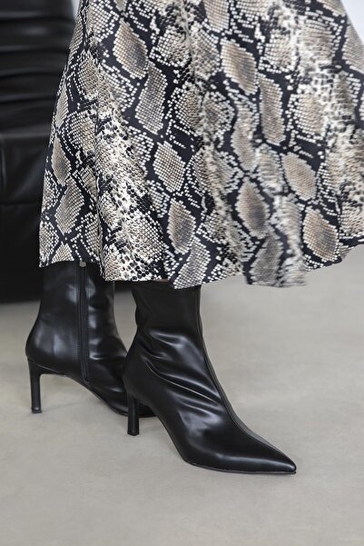 STRASWANS Erıca Kadın Streç Deri Bot Siyah