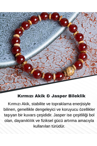 Saff Doğal Taş سوار من العقيق الأحمر والجاسبر