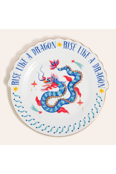 Zsa Zsa Zsu Luohu Porselen Pasta Tabağı 20 Cm Renkli